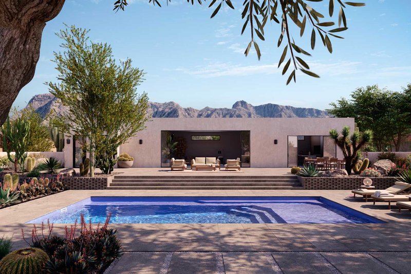Latham Apollo 14 fiberglass pool installed