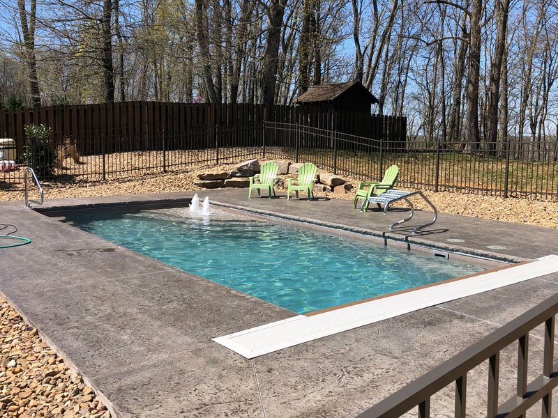 Latham Olympia 12 fiberglass pool installed